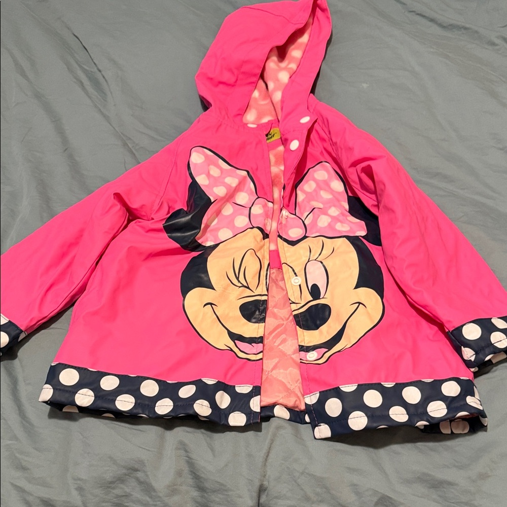 Disney Minnie Mouse Pink Polka Dot Raincoat